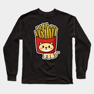 French Fries Cat Long Sleeve T-Shirt